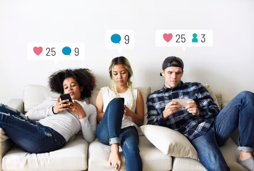 group of people sharing articles without reading on social media